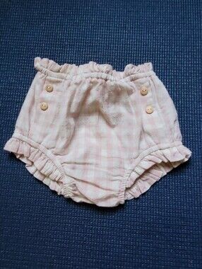 Zara Pink Gingham Ruffle Baby Bloomers 1-3 mths